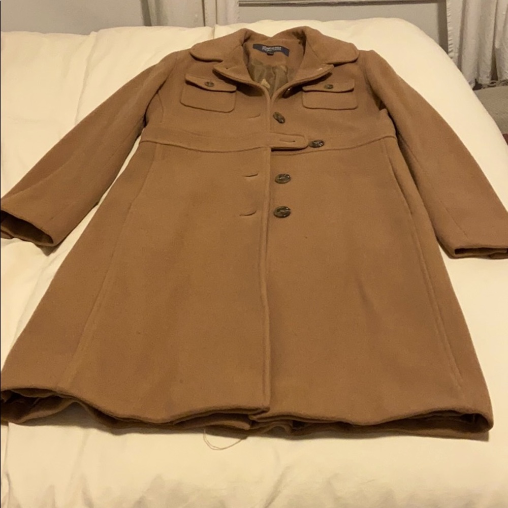 Kenneth Cole Reaction tan wool coat